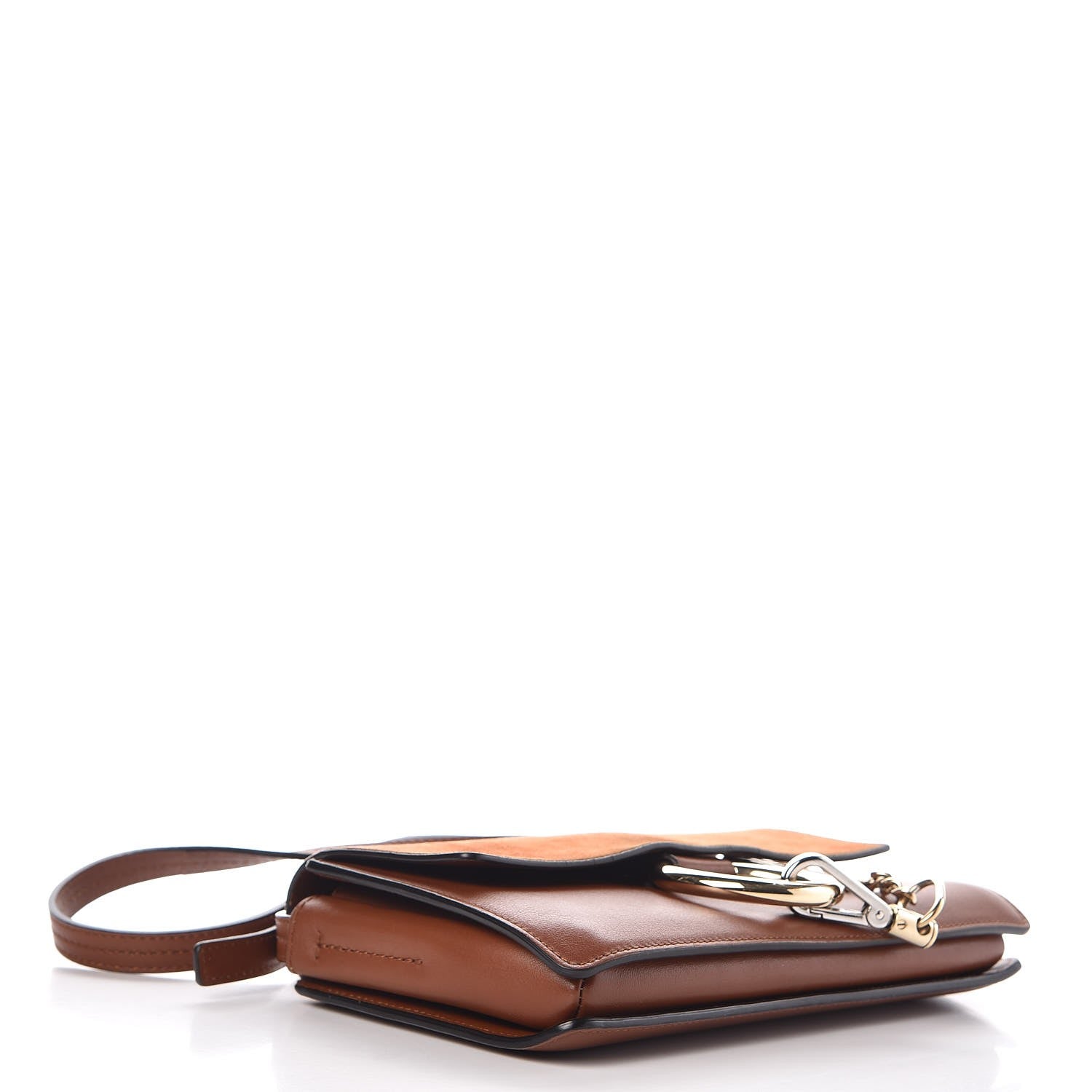 Chloe Suede Calfskin Small Faye Shoulder Bag Tobacco 4 of 14