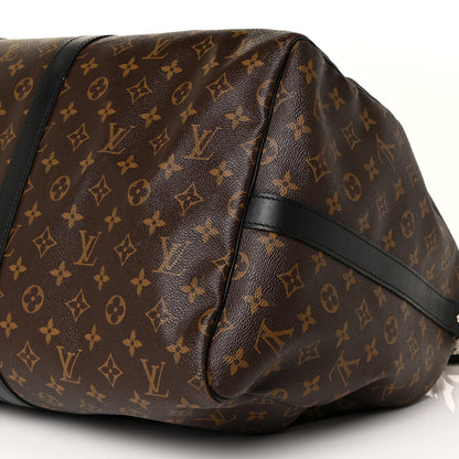 Louis Vuitton Monogram Macassar Keepall Bandouliere 55 9 of 23