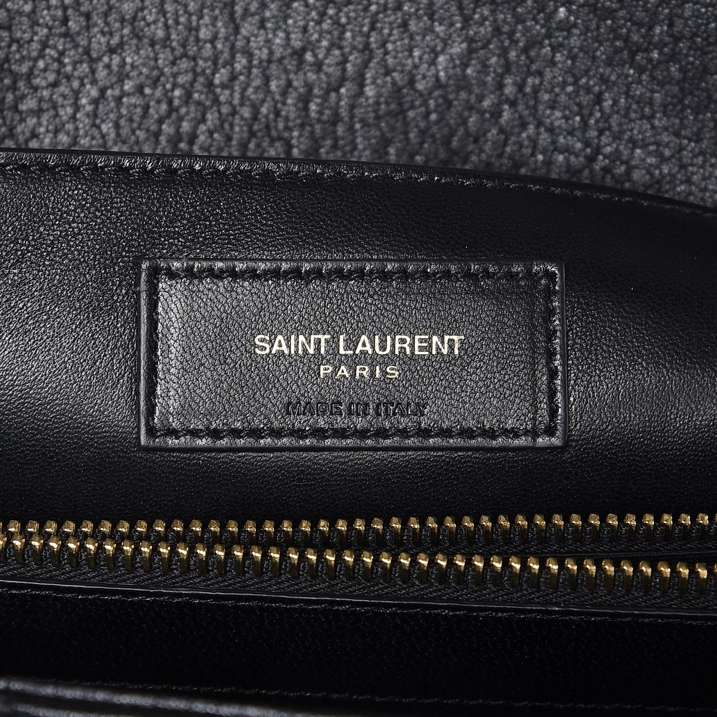 Sheepskin Matelasse Chevron Monogram Large College Satchel Black