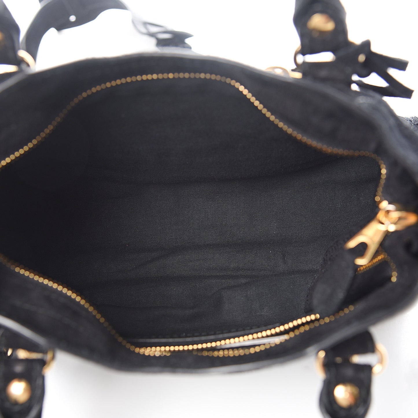 Baby Daim Suede Giant 12 Gold Hardware Mini City Black