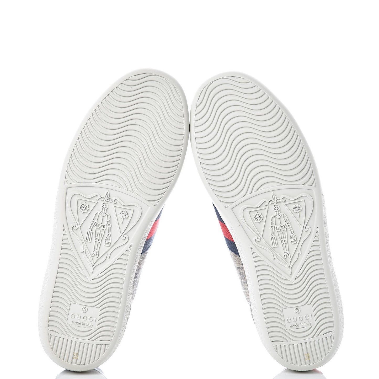 GG Supreme Monogram Womens Ace Low-Top Sneaker 35 Beige