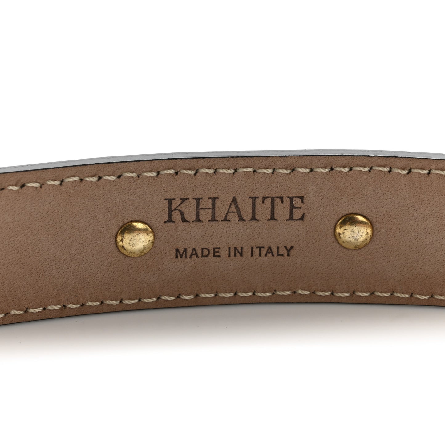 Patent Calfskin Studded Benny Belt XS/S 75/30 Black Gold