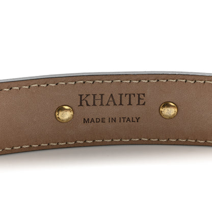 Khaite Patent Calfskin Studded Benny Belt XS/S 75/30 Black Gold 5 of 10