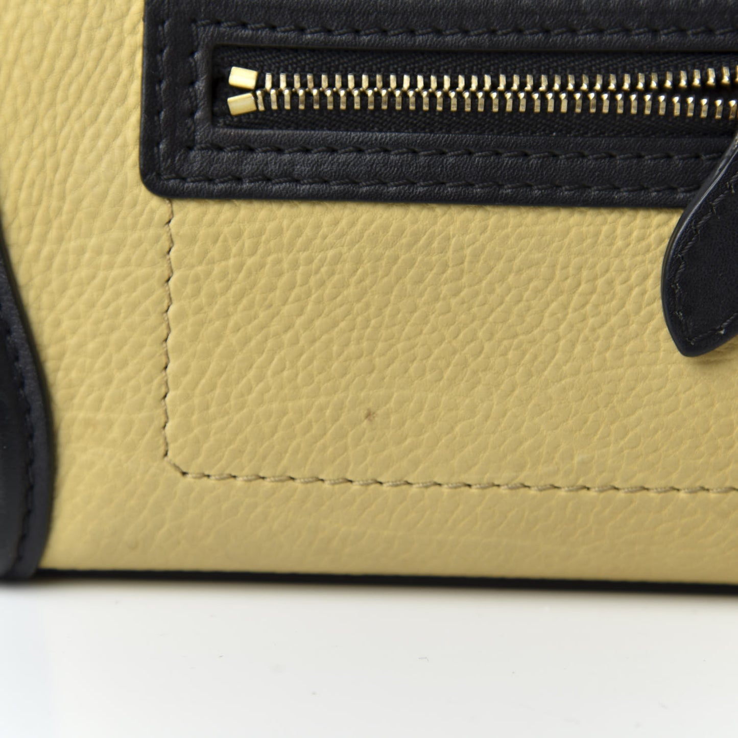 Calfskin Nano Tri-Color Luggage Lemon