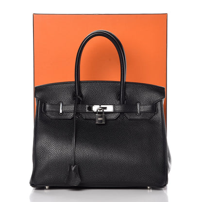 Hermes Taurillon Clemence Birkin 30 Black 70 of 70