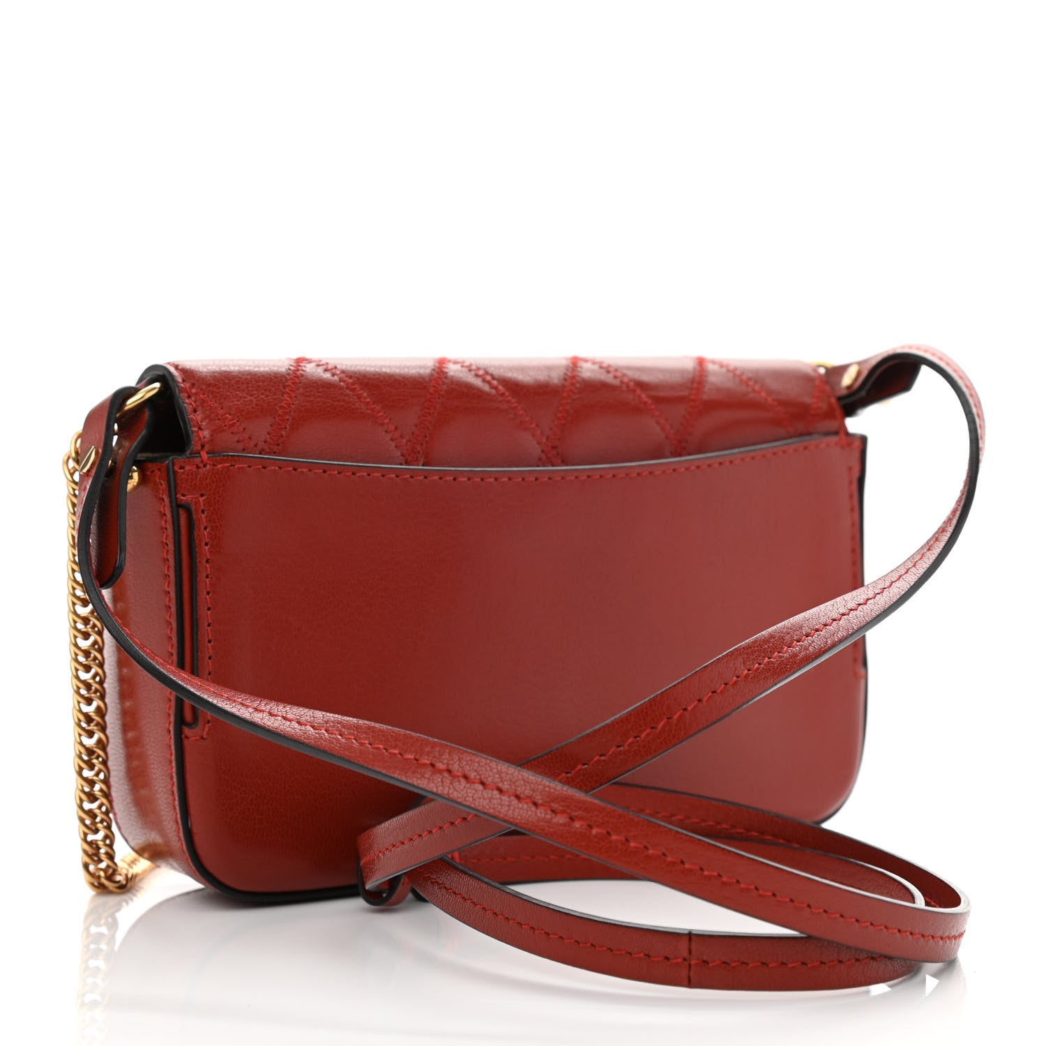 Givenchy Goatskin Quilted GV3 Mini Pocket Convertible Bag Terracotta 3 of 7