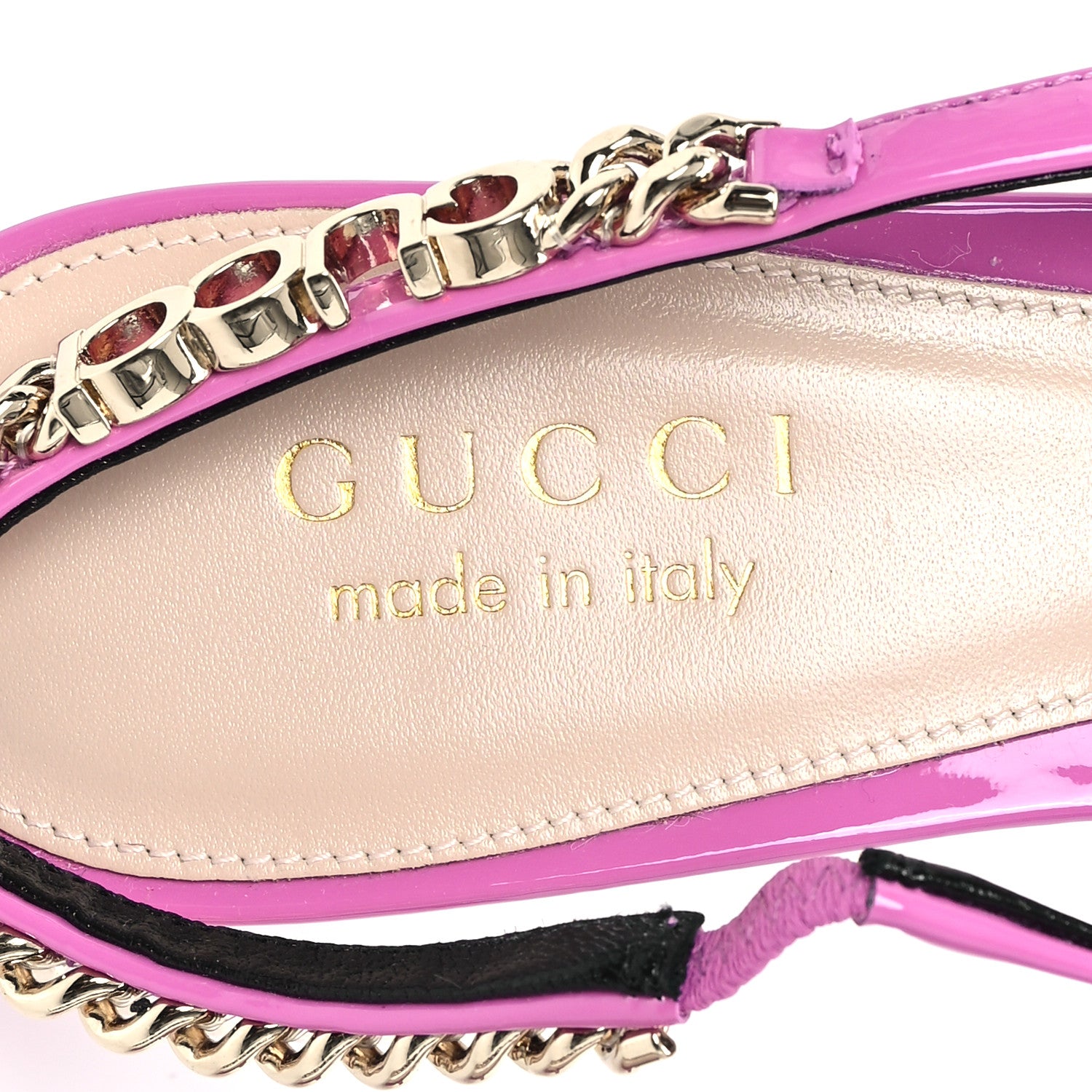 Gucci Patent Signoria 35mm Slingback Pumps 37 Libre Pink 8 of 10