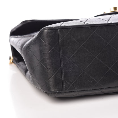 Chanel Lambskin Quilted XL Jumbo Single Flap Black 9 of 10