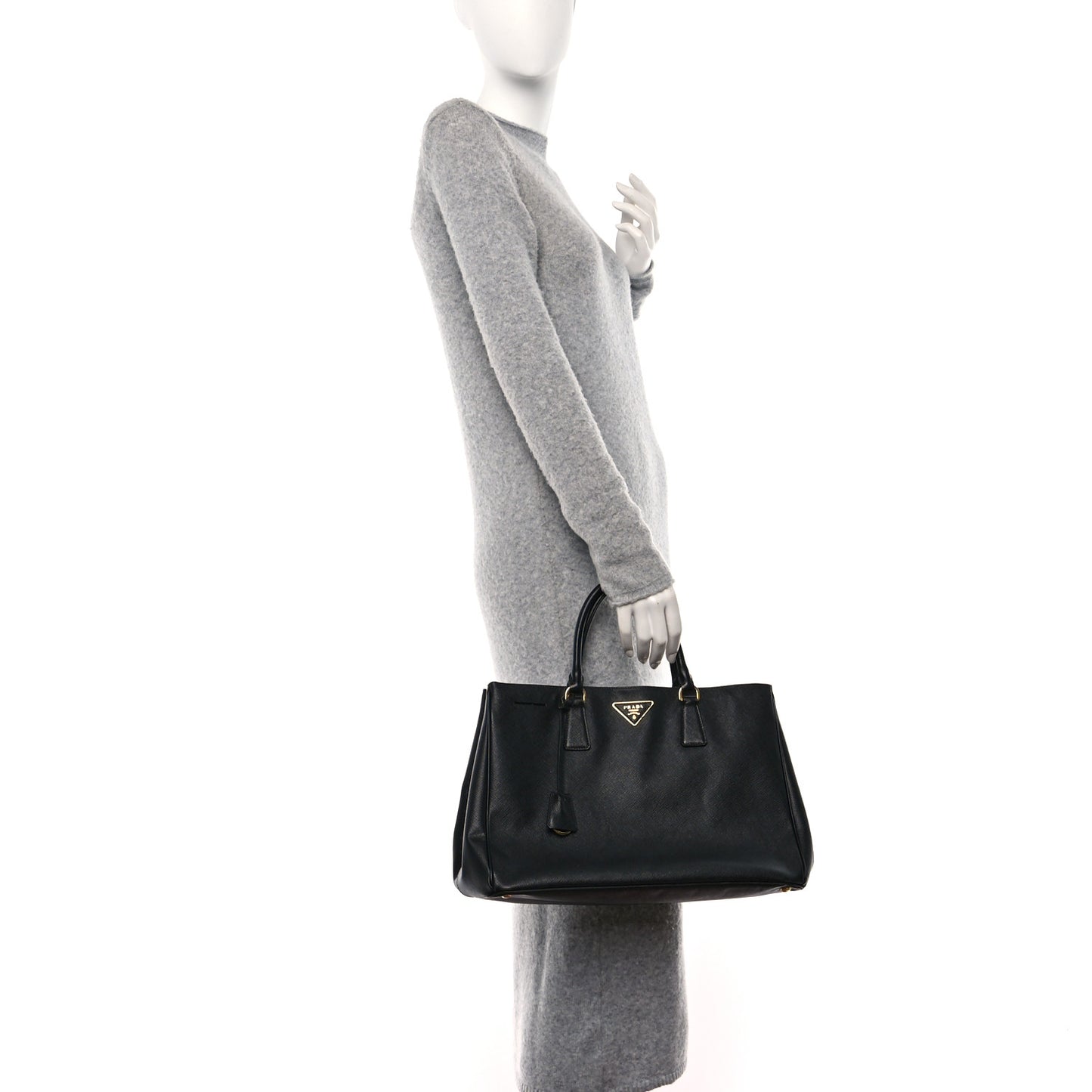 Saffiano Lux Large Tote Black