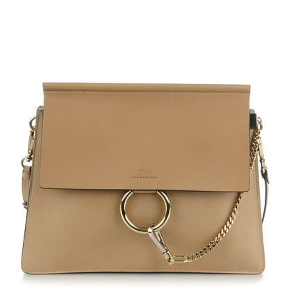 Chloe Calfskin Medium Faye Shoulder Bag Desert Beige 1 of 8