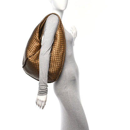 Bottega Veneta Cervo Intrecciato Large Simple Hobo New Bronze 2 of 9
