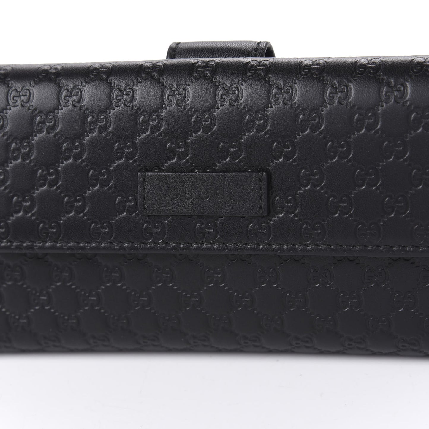 Microguccissima Continental Flap Wallet Black