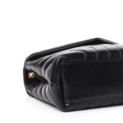 Saint Laurent Calfskin Y Quilted Monogram Small Loulou Chain Satchel Black 6 of 11