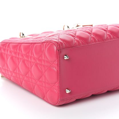 Christian Dior Lambskin Cannage Medium Lady Dior Fuchsia 6 of 7