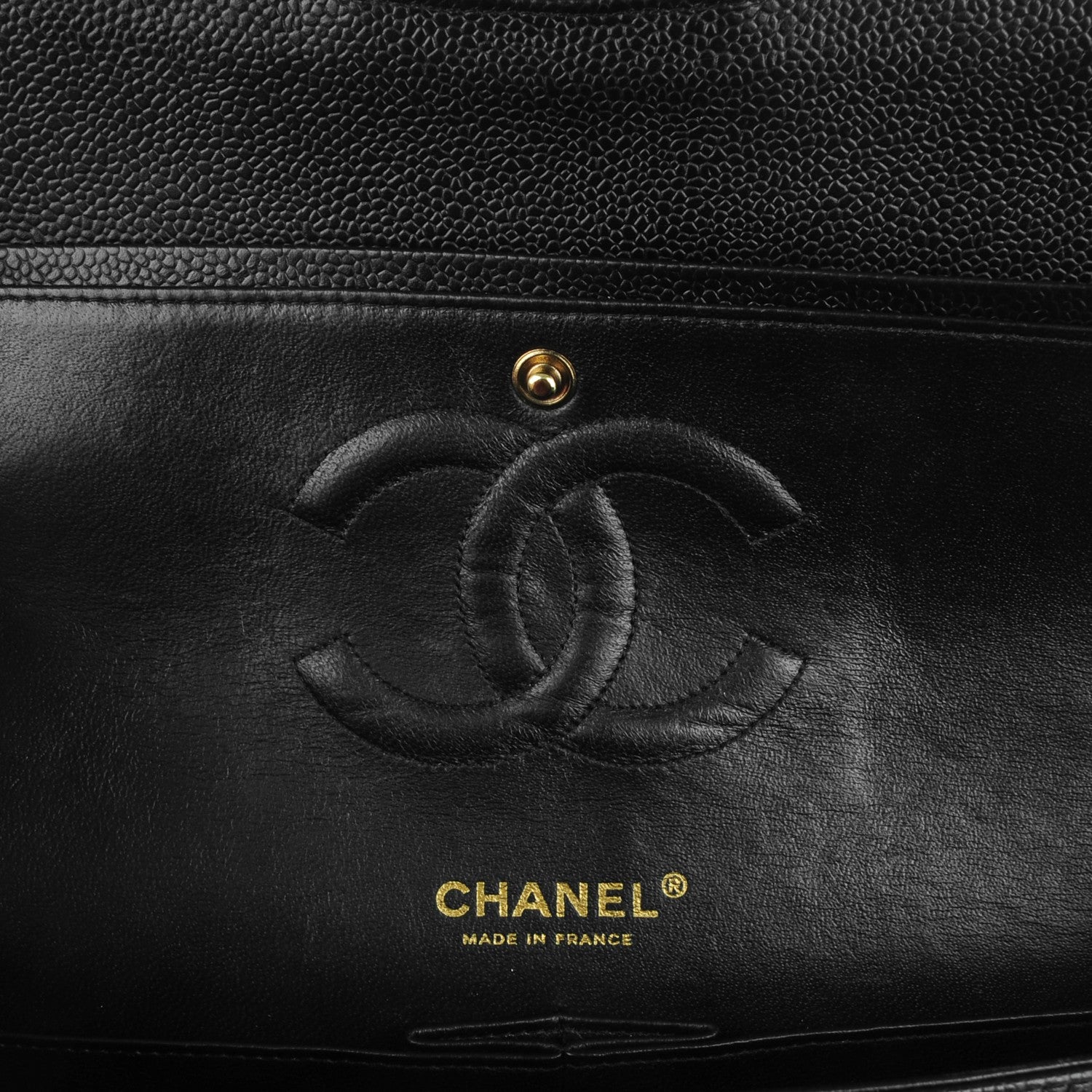 Chanel Caviar Quilted Medium Double Flap Black 7 of 8