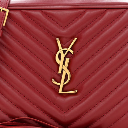 Saint Laurent Calfskin Matelasse Monogram Lou Camera Bag Rouge Eros 9 of 13
