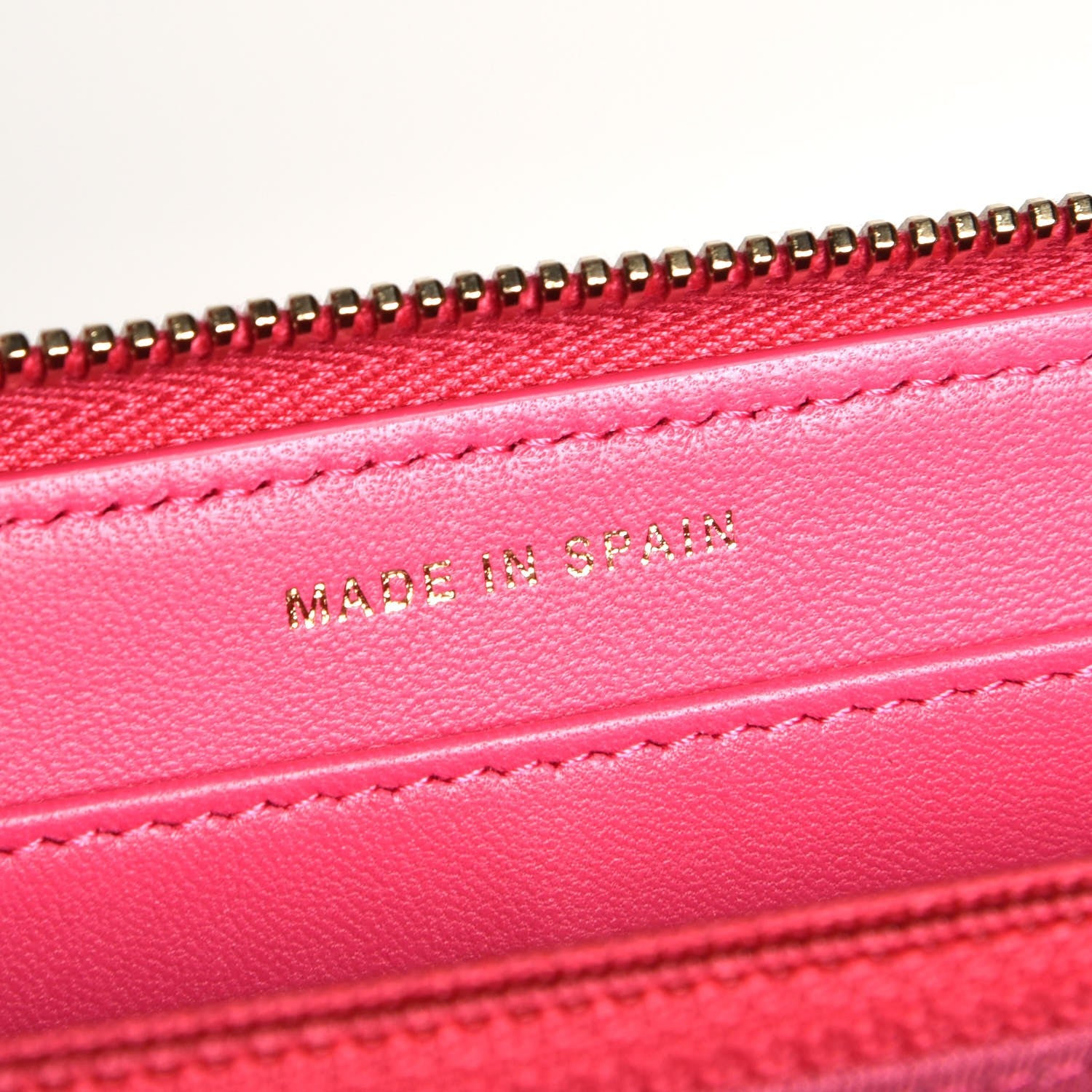 Chanel Lambskin Quilted Large Gusset Zip Around Wallet Pink 7 of 8