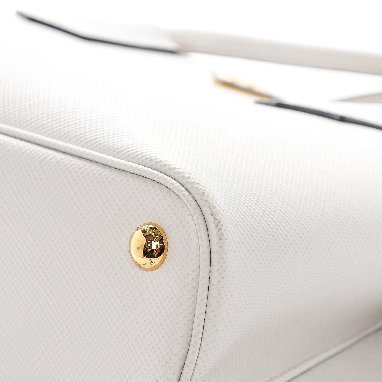 Saffiano Cuir Small Double Bag Talco Nero Black