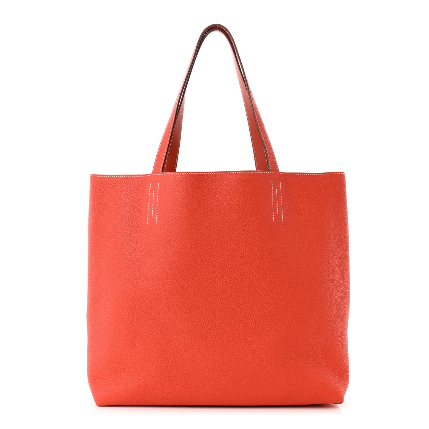 Taurillon Clemence Double Sens 45 Reversible Tote Rose Jaipur
