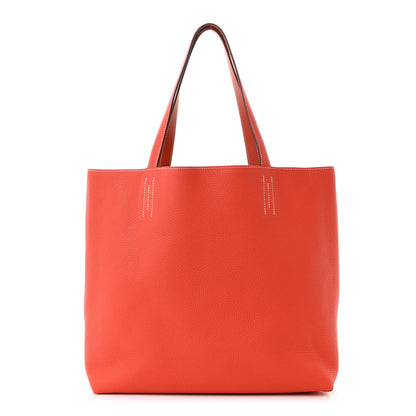 Hermes Taurillon Clemence Double Sens 45 Reversible Tote Rose Jaipur 1 of 17