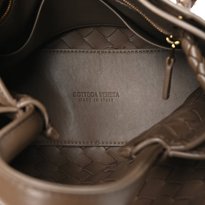 Bottega Veneta Nappa Intrecciato Small Andiamo Shoulder Bag Taupe Grey 5 of 9