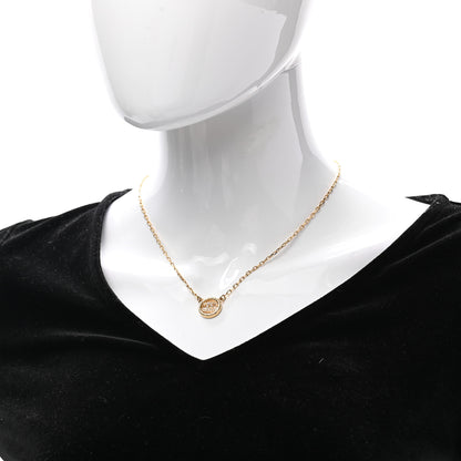Chanel Crystal CC Chain Short Necklace Gold 2 of 7