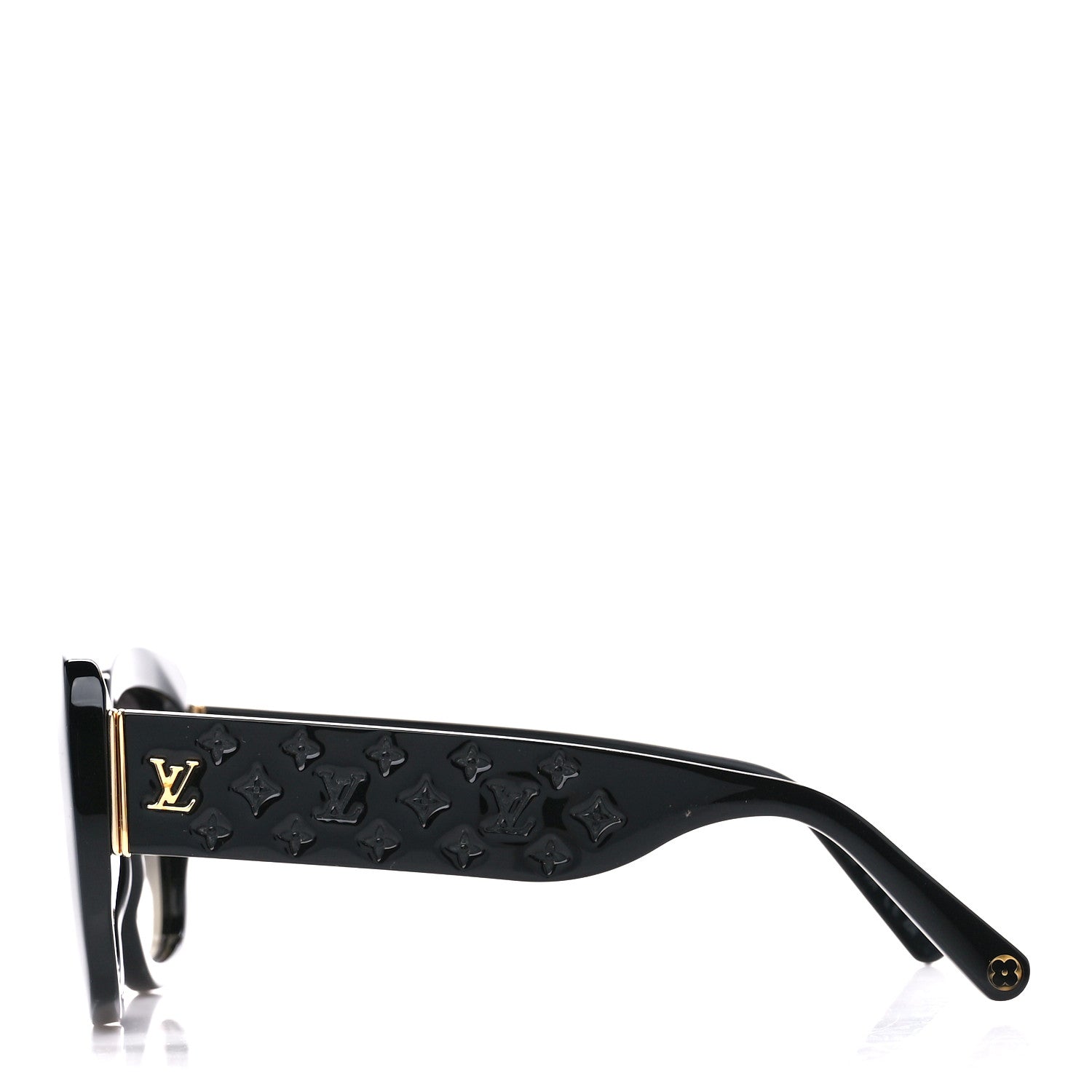 Louis Vuitton Acetate LV Empreinte Square Sunglasses Z1611E Black 3 of 10