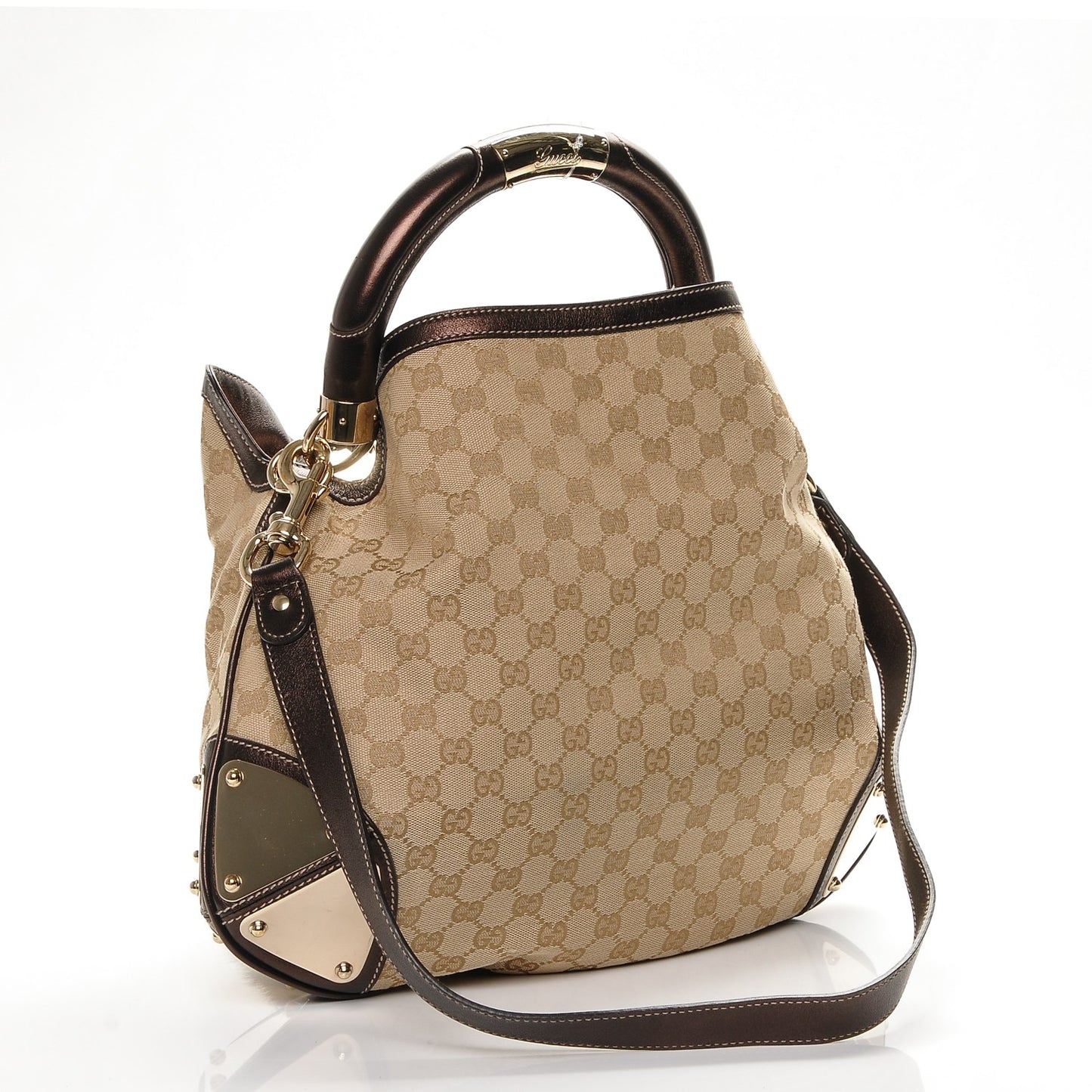 Monogram Mink Indy Small Top Handle Bag Metallic
