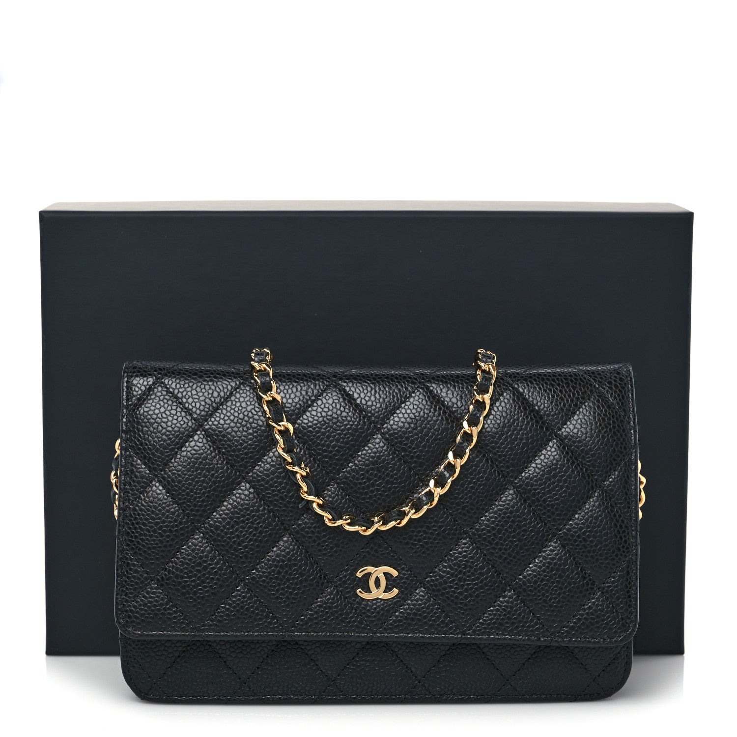Chanel Caviar Quilted Wallet On Chain WOC Black 10 of 10
