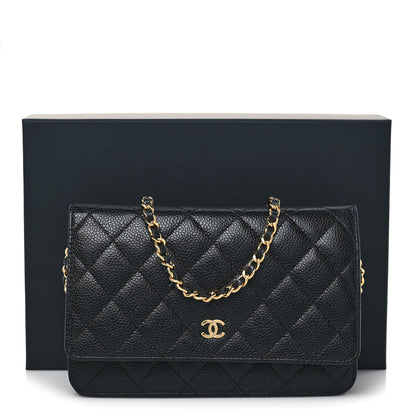 Chanel Caviar Quilted Wallet On Chain WOC Black 10 of 10