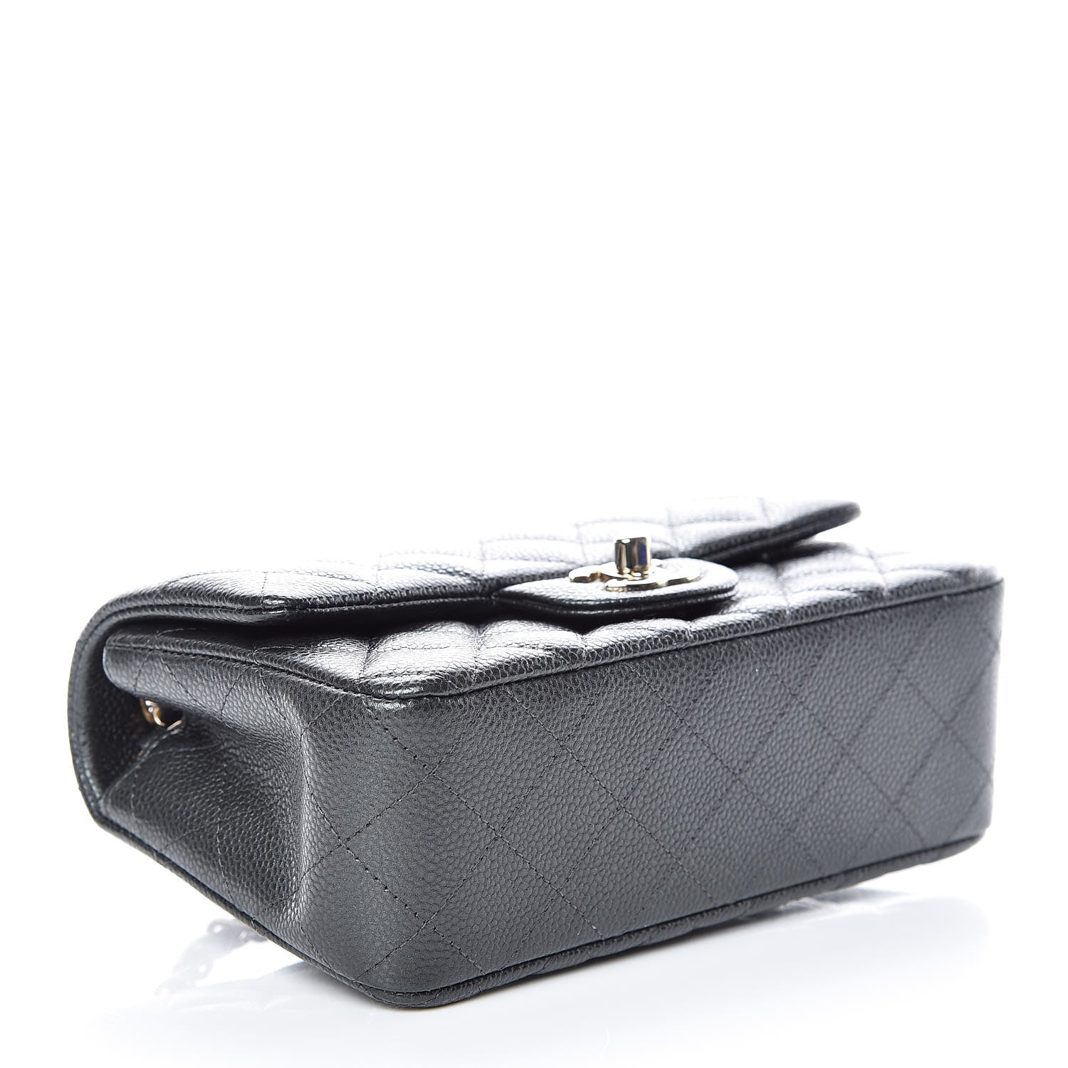 Chanel Caviar Quilted Mini Rectangular Flap Dark Grey 4 of 10