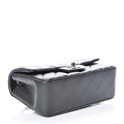 Chanel Caviar Quilted Mini Rectangular Flap Dark Grey 4 of 10