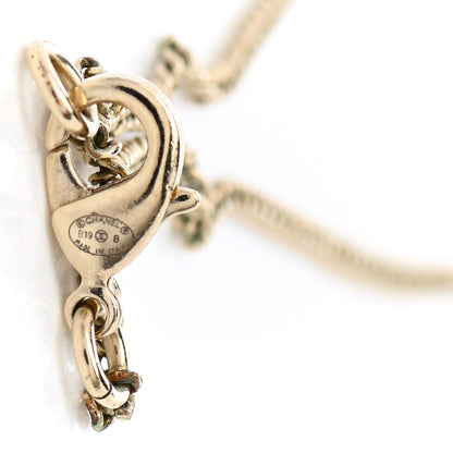 Chanel Crystal Pearl CC Chain Necklace Gold Black 6 of 6