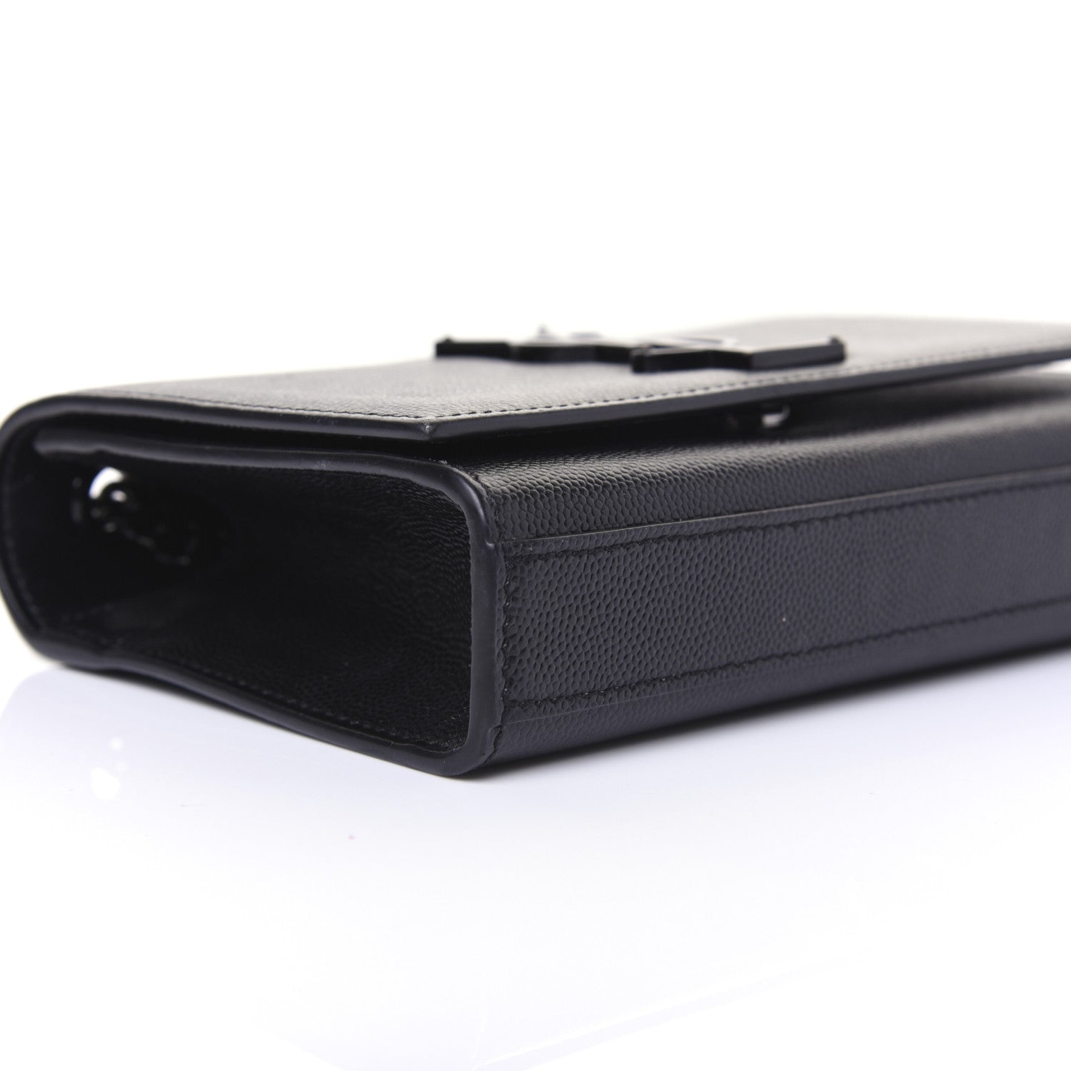 Saint Laurent Grain De Poudre Small Monogram Kate Satchel Black 6 of 14