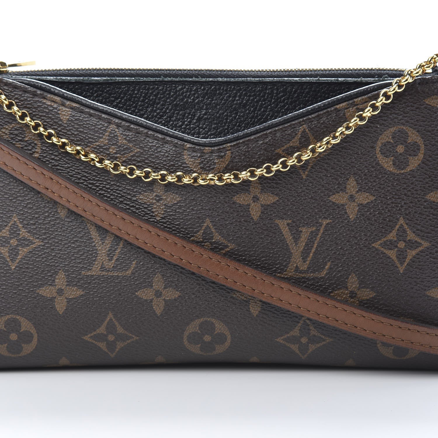Louis Vuitton Monogram Pallas Clutch Black 9 of 14