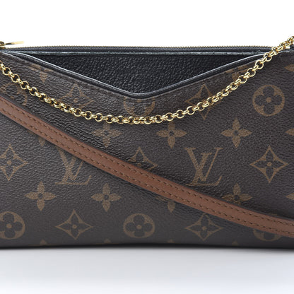 Louis Vuitton Monogram Pallas Clutch Black 9 of 14