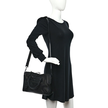 Balenciaga Chevre Black Metallic Edge Hardware S City Black 2 of 8
