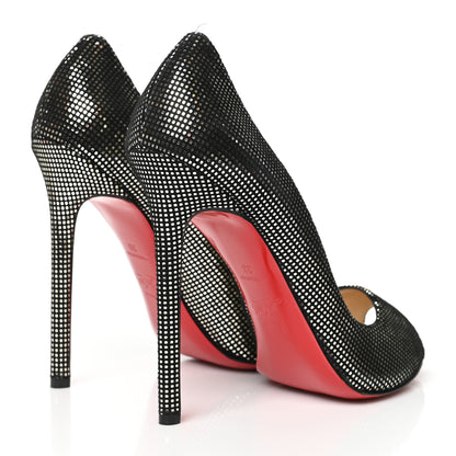 Christian Louboutin Suede S Square Metal You You 120 Pumps 38 Platine 4 of 7