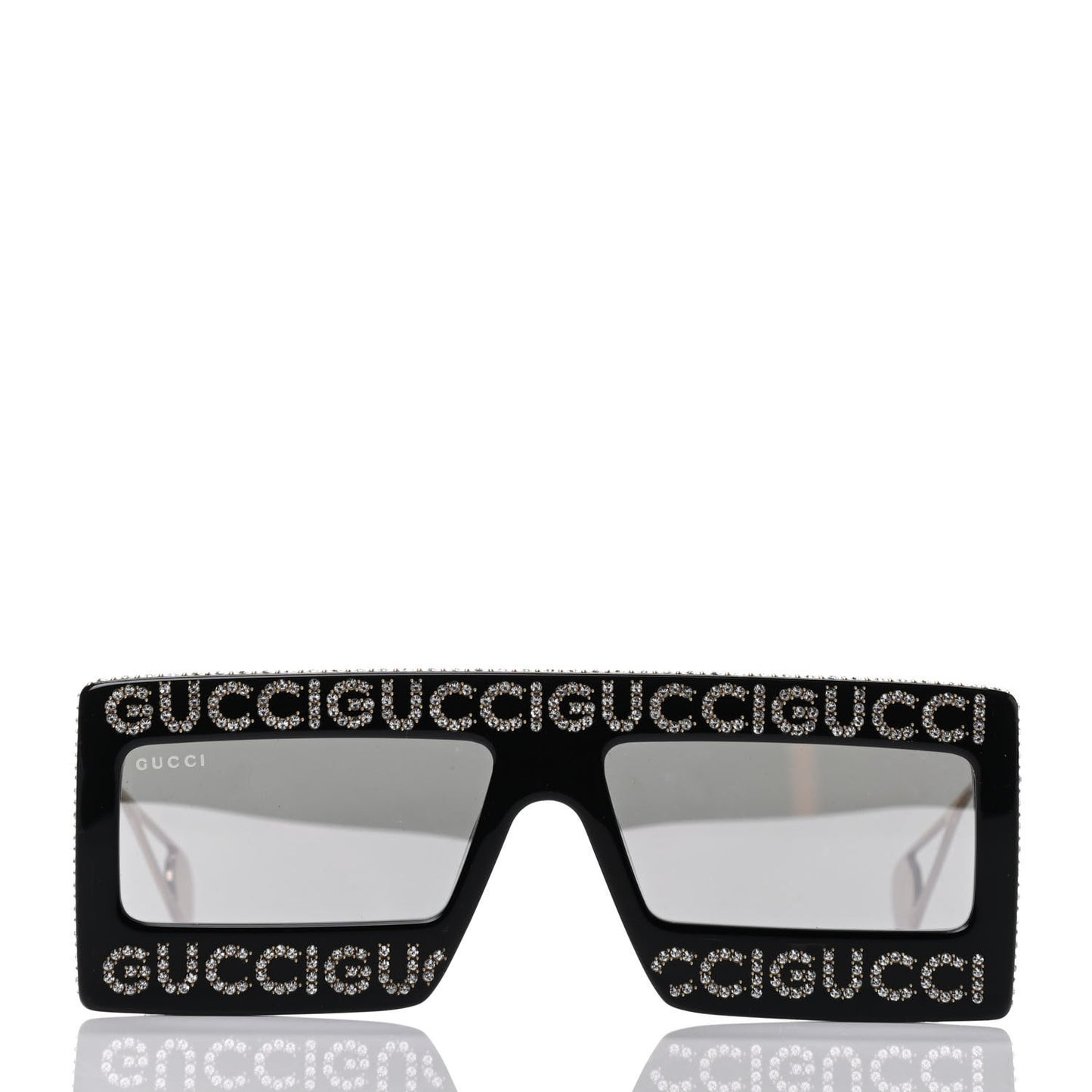 Acetate Crystal Mask-Frame Sunglasses GG0431S Black