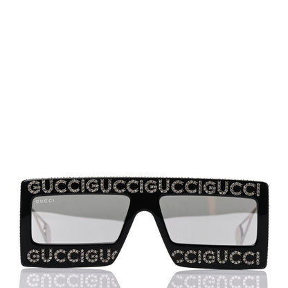 Gucci Acetate Crystal Mask-Frame Sunglasses GG0431S Black 2 of 6
