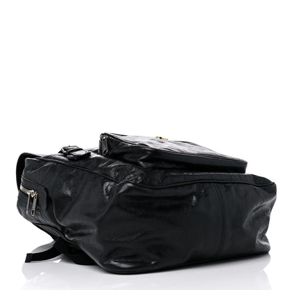 Gucci Fluffy Calfskin Mesh Nylon Medium Morpheus Double Buckle Backpack Black 3 of 14