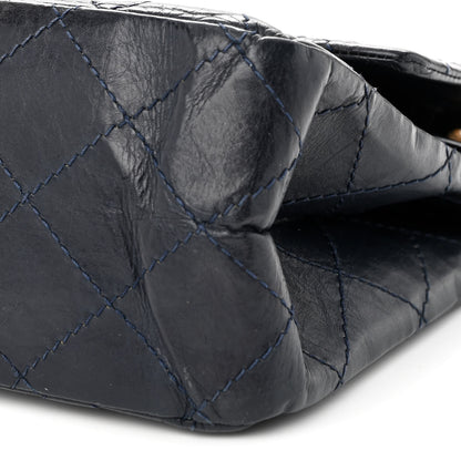 Chanel Aged Calfskin Quilted 2.55 Reissue 227 Flap Navy Blue 10 of 15