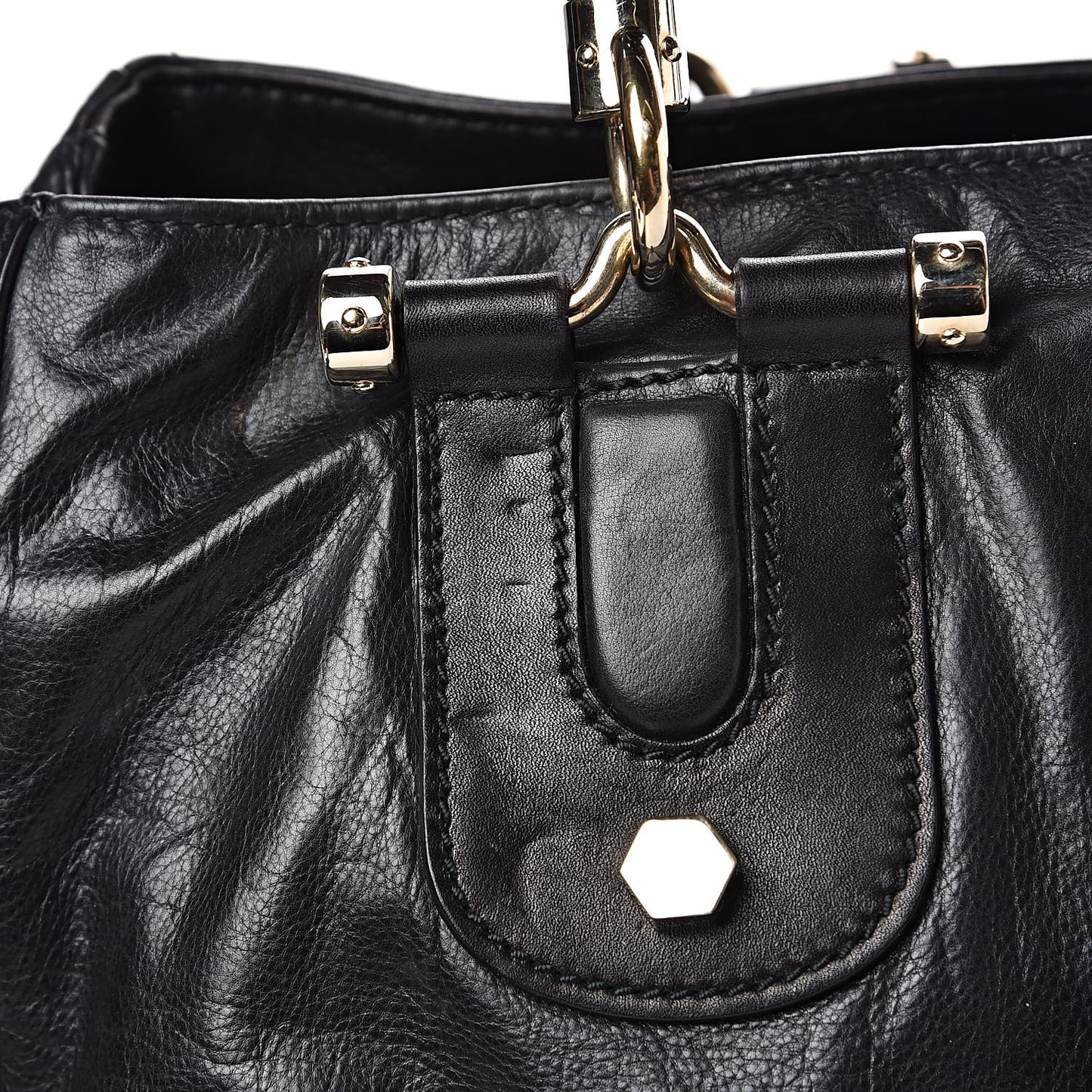 Dialux Pop Bamboo Large Top Handle Tote Black