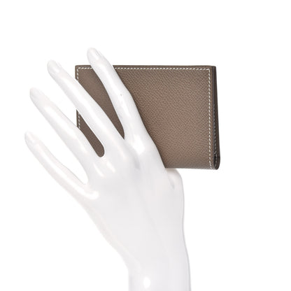 Hermes Epsom MC2 Euclide Card Holder Case Etoupe 2 of 7