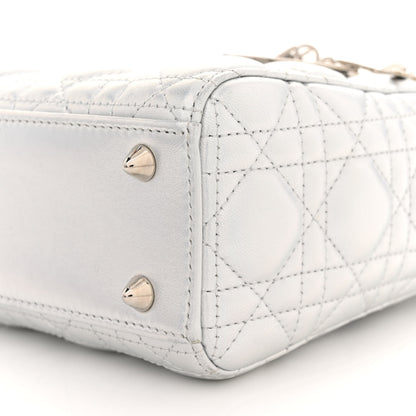 Christian Dior Metallic Lambskin Cannage Small My ABCDior Lady Dior Silver 10 of 15