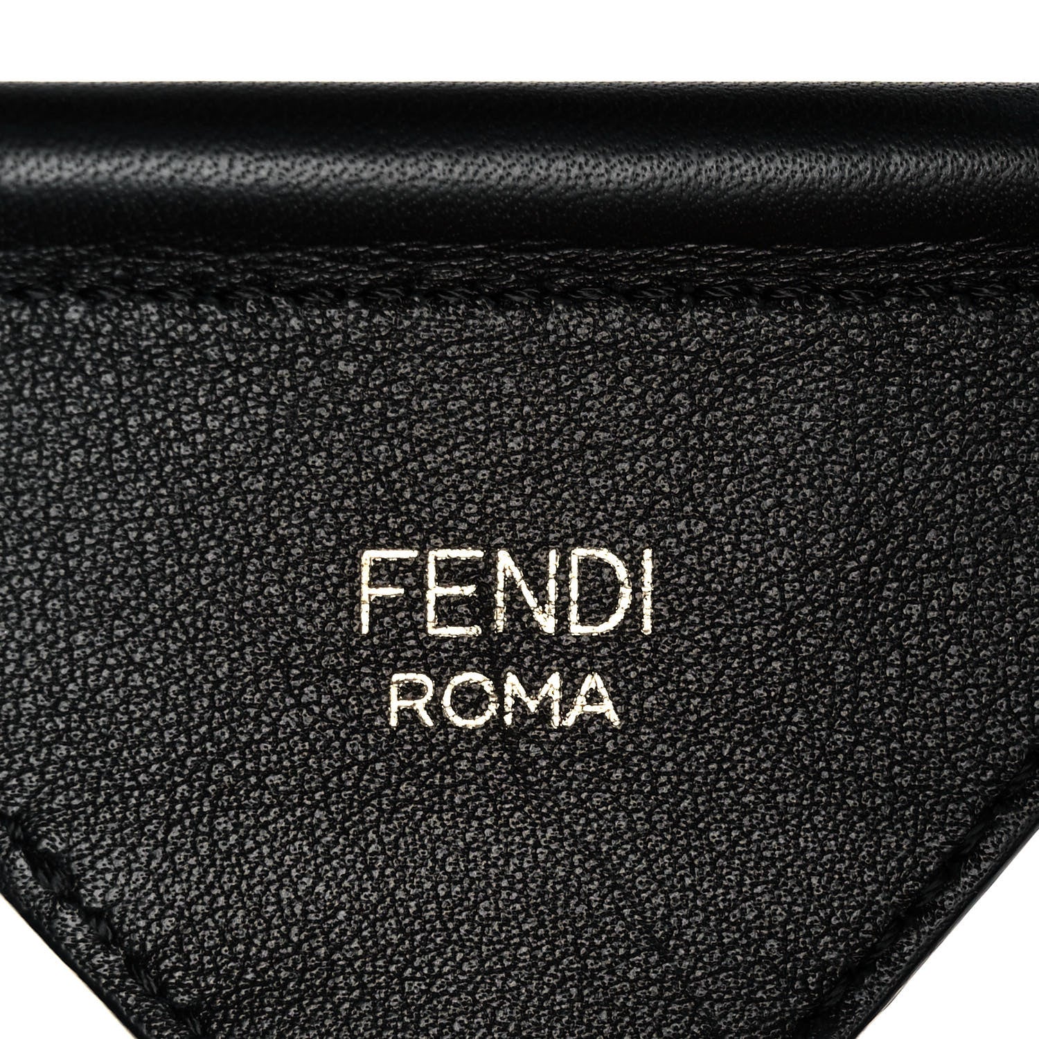 Fendi Ribbon Vitello Seta FF 1974 Adjustable Strap You Fango Marrone Black 3 of 4