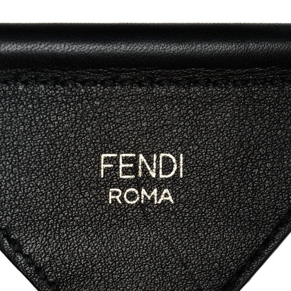 Fendi Ribbon Vitello Seta FF 1974 Adjustable Strap You Fango Marrone Black 3 of 4