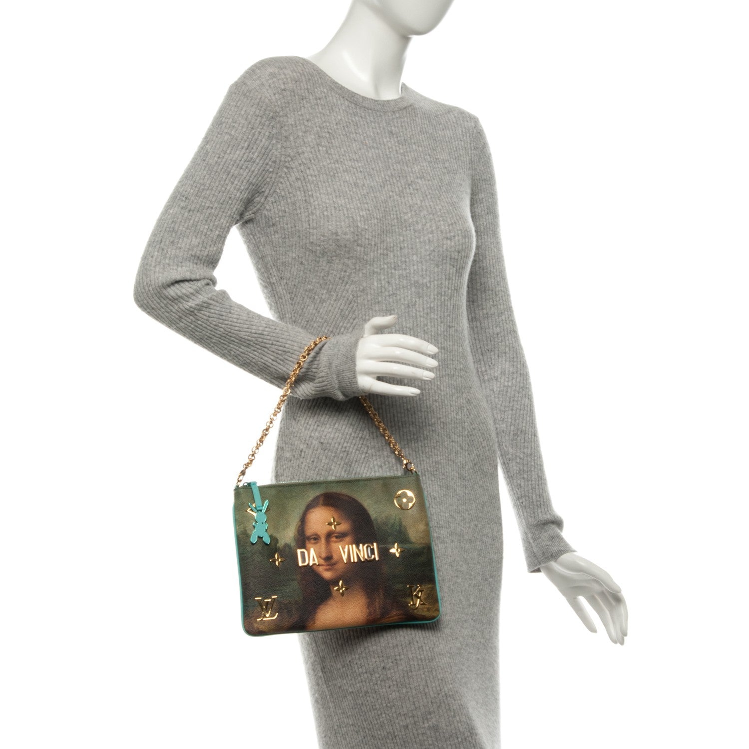 Louis Vuitton Masters Da Vinci Pochette Clutch Vert D’eau 10 of 16