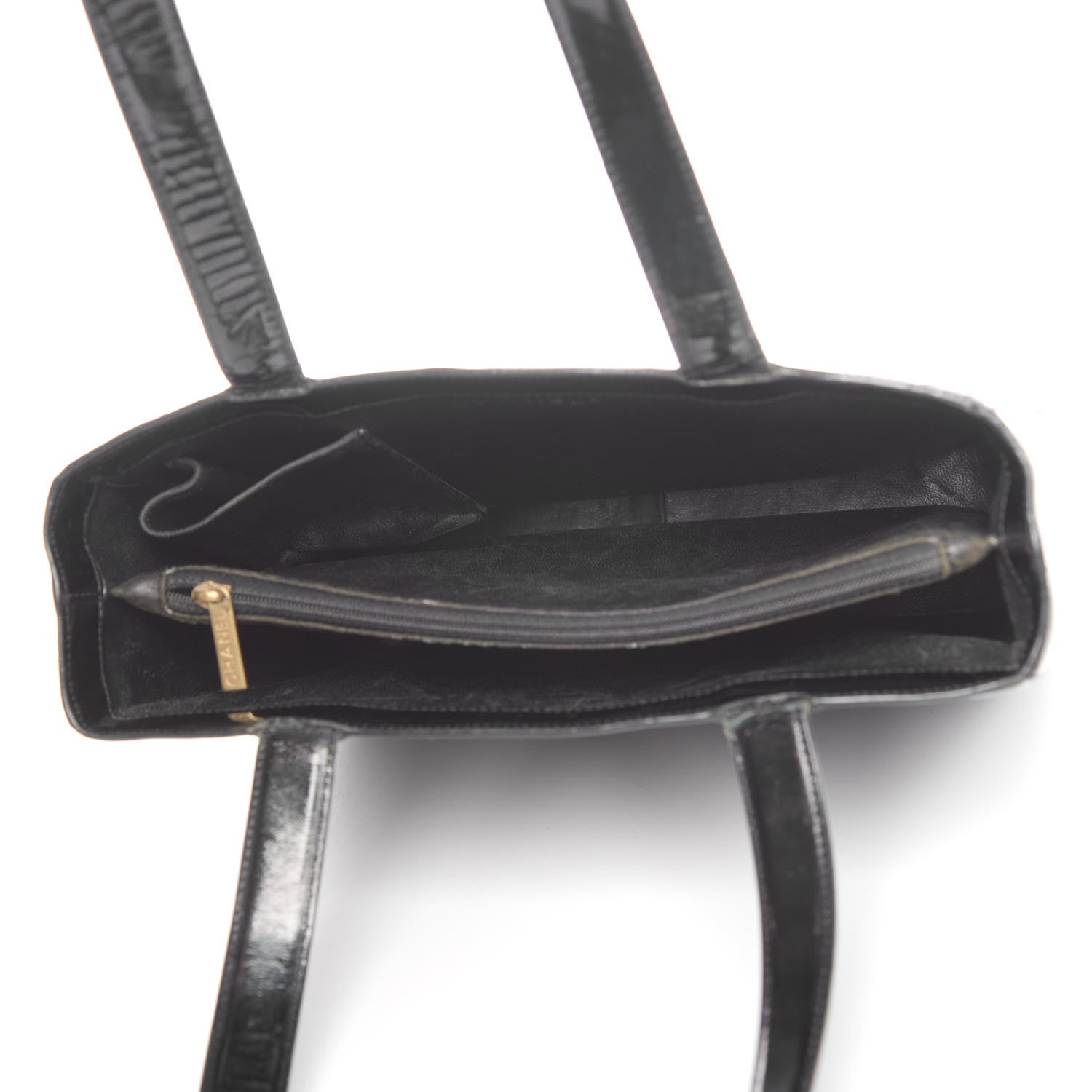 Chanel Patent Logo Tote Black 5 of 16