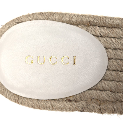 Gucci Nappa Matelasse GG Marmont Espadrille Slide Sandals 35 Great White 9 of 11
